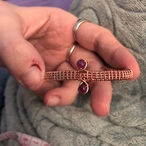 Ruby twisty bracelet